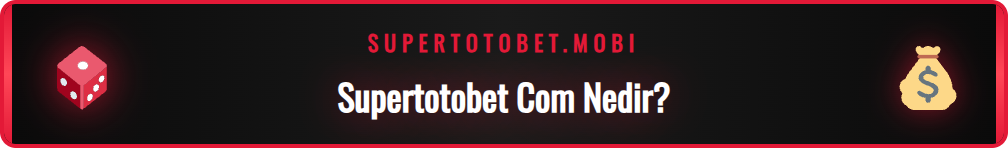 Supertotobet Com platformunun ne oldugunu aciklayan infografik ve logo.